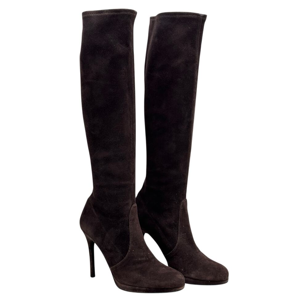 Stuart Weitzman Knee High Stretch Platform Boots … - image 1